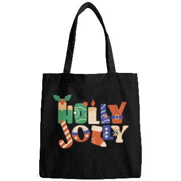 Discover Playful Textured Holly Jolly Bags