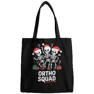 Discover Ortho Squad Holiday Skeleton Dance Art Bags