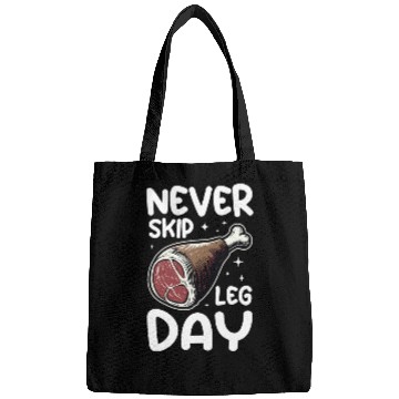 Discover Never Skip Leg Day Beef Funny Food Gym Bags
