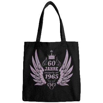 Discover 60 years unique since 1965 angel wings Bags