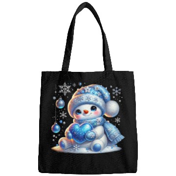 Discover Cute Snowman, Christmas Snowman, Merry Christmas Bags