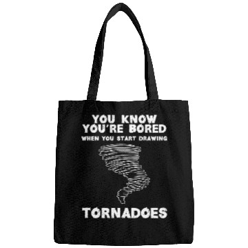 Discover Funny science humor nerd geek tornado Bags