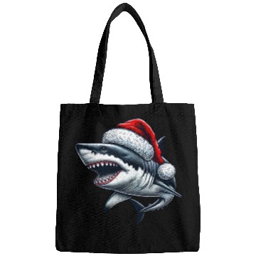 Discover Santa Shark Christmas Bags