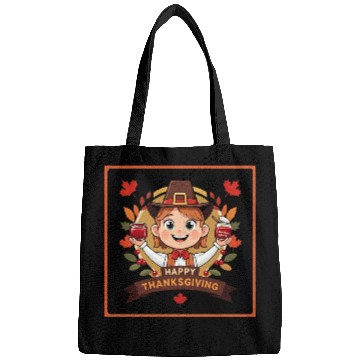 Discover A cute child celebrate Happy Thanksgiving Bags