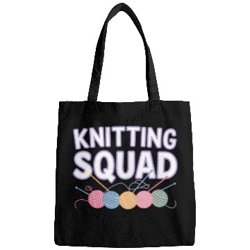 Discover Yarn and Needle Knitting Circle Creative Icon Bags