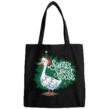 Discover Santa s silliest goose Funny Christmas Family Bags