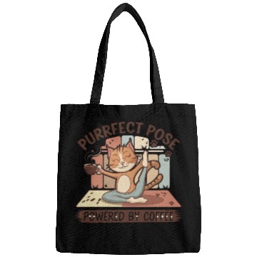 Discover yoga pose powered by coffee Bags