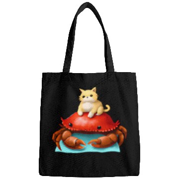 Discover Cat and crab friends Bags