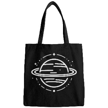 Discover Minimalistic Saturn Planet Space Vector path37 Bags