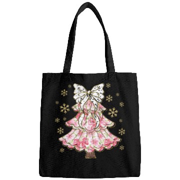 Discover Preppy Pink Coquette Bow Xmas Tree Bags