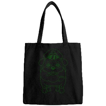 Discover Old Pug Dog Captain Funny Cute Cool Cartoon Comic Bags