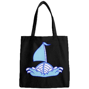 Discover Fast Sailboat Waves Sailing Drawing Cartoon Comic Bags