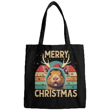 Discover Funny Guinea Pig Christmas Reindeer Bags