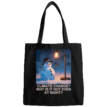 Discover Frosty Snowman Under Street Lights Christmas Bags