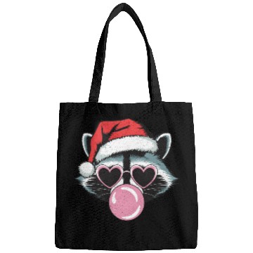 Discover Cool Christmas Raccoon With Texture Bags