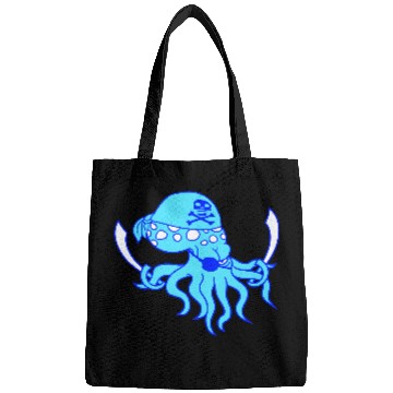 Discover Evil Octopus Pirate Cool Cephalopod Squid Cartoon Bags