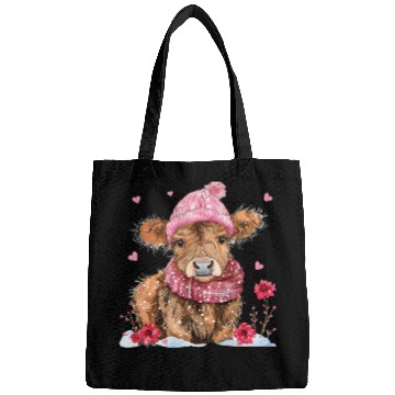 Discover Cute Highland Cow Valentines Day Bags