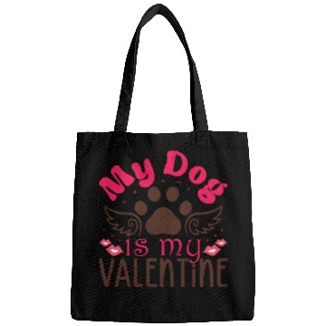 Discover My Dog is my valentine Bags