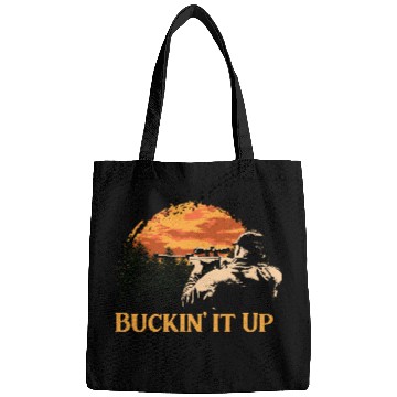Discover Buckin it Up Deer Hunting Elk Hunter Forest Funny Bags