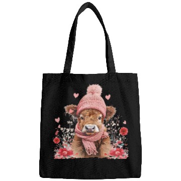 Discover Cute Highland Cow Valentines Day Bags