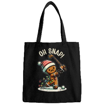 Discover Oh Snap Gingerbreadman Golfer Golf Christmas Golf Bags