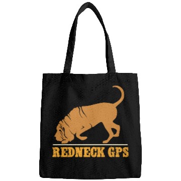 Discover Redneck GPS | Funny Bloodhound | NickerStickers® Bags