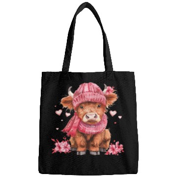 Discover Cute Highland Cow Valentines Day Bags
