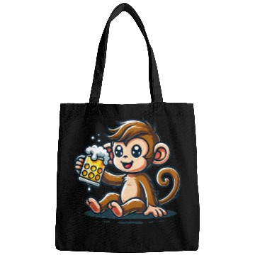 Discover Cute Monkey Drinking Beer Bags