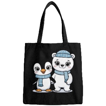Discover Happy Penguin and Polar Bear Best Friends Bags