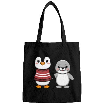 Discover Cute Penguin and Seal Best Buddies Friends Bags
