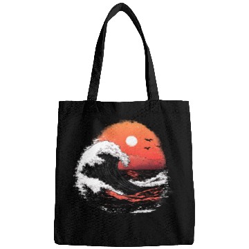 Discover Distressed Wave and Sun Bags