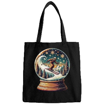Discover Snow Globe Skiing Adventure Fantasy Bags