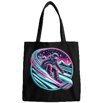 Discover Epic Neon Snowboarding Adventure Under Starry Sky Bags
