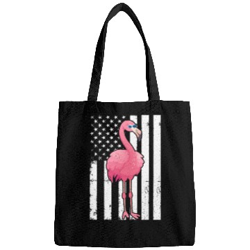 Discover Flamingo US Flag Flamingo Bird Bags
