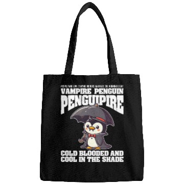 Discover COLD BLOODED AND COOL IN THE SHADE VAMPIRE PENGUIN Bags