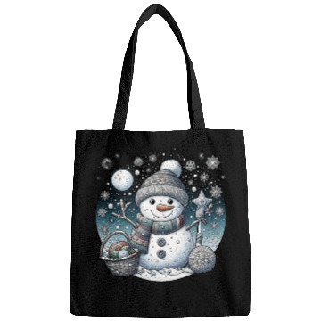 Discover Whimsical Christmas Snowman with Scarf Bags