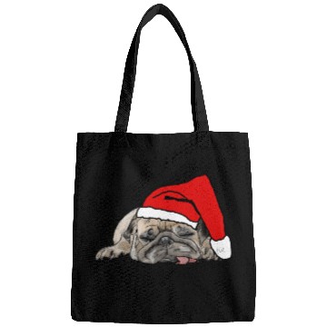 Discover Mops pug christmas Bags