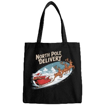 Discover North Pole Delivery with Santa and Reindeer Bags