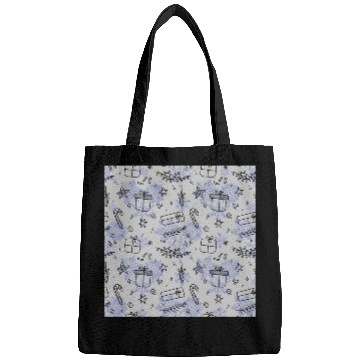 Discover Elegant Blue Christmas Pattern Bags