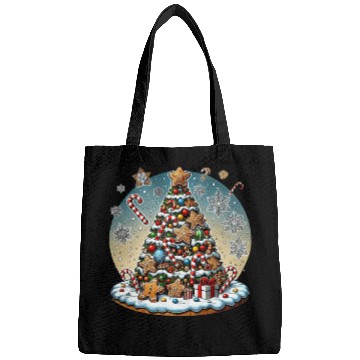 Discover Gingerbread Candy Cane Christmas Tree Bags