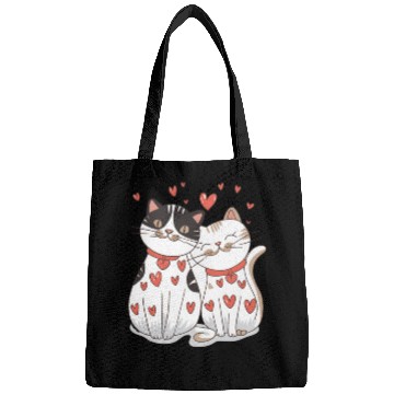 Discover Cat Couple, Valentines, Valentines Day Bags