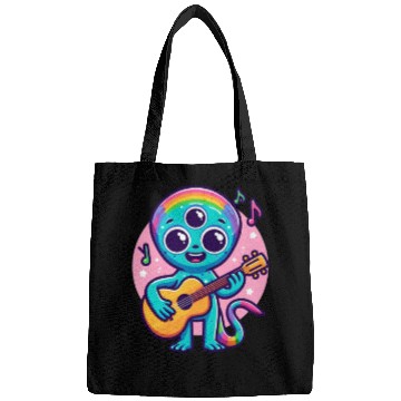 Discover Rainbow Alien Guitarist Bags