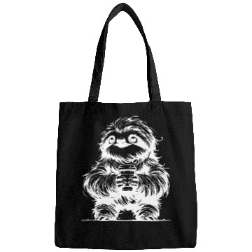Discover Sloth With Coffee Mug Pencil Drawing Bags