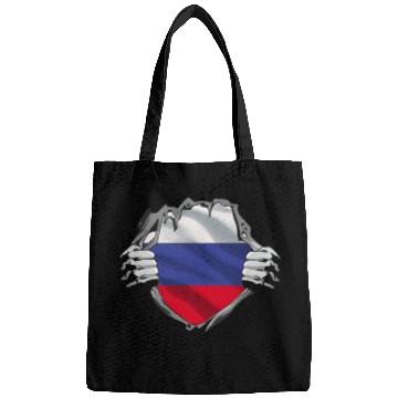 Discover Russian Flag Breaking Through Design Bags