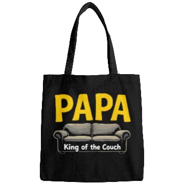 Discover Papa King Of The Couch Funny Dad Saying Fathers Bags