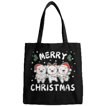 Discover Merry Christmas Cute Polar Bear Festive Lights Bags