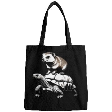 Discover Funny Hyrax Riding a Turtle - Unique and Hilarious Bags