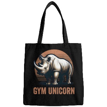 Discover Gym Unicorn Rhino Rhinoceros Safari Vintage Bags
