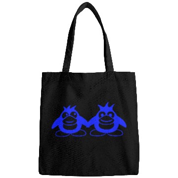 Discover Penguin Two Friends 2 Team Pair Holding Hands Crew Bags