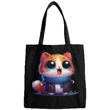 Discover My cute cat in winter Bags